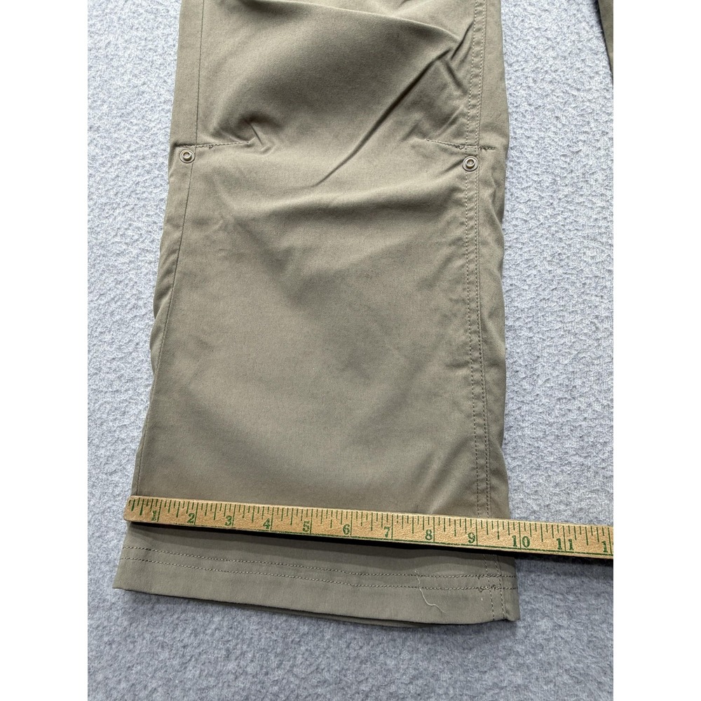 prAna Pants Womens 16 Khaki Hiking Roll-Up Stretch Straight Leg Outdoor Travel - Picture 9 of 12